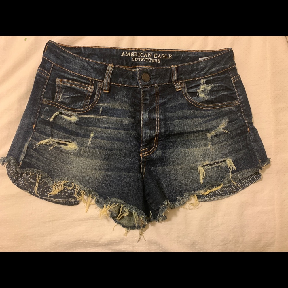 American Eagle high rise festival shorts